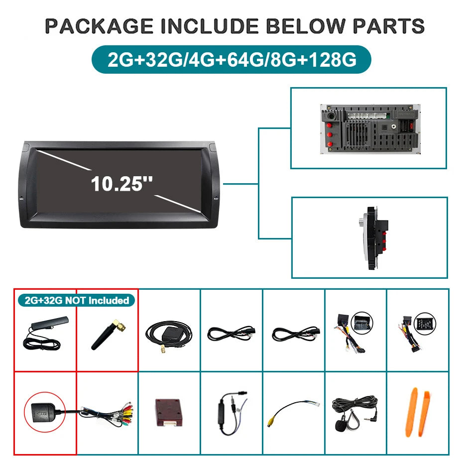 Autoradio – Auto Stereo – Multimedia Speler – Navigatie Systeem – CarPlay Android Auto – 10,25 Inch Touchscreen – Android 14 - QUORE