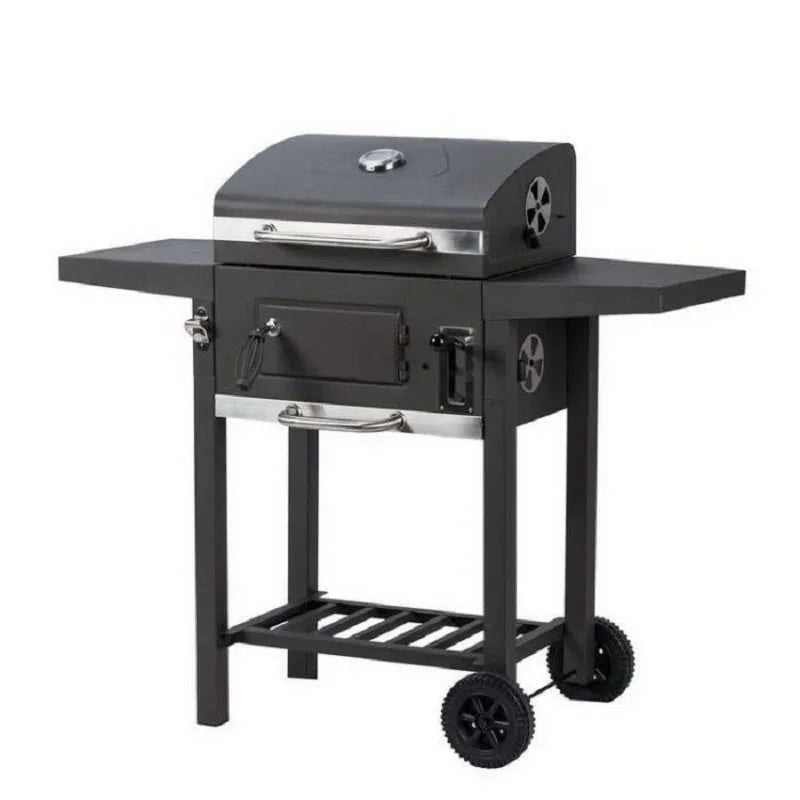 Houtskoolbarbecue – Buitenbarbecue – Tuinbarbecue – Grill – BBQ – Opvouwbaar Zijrek – Verstelbare Houtskoolplaat