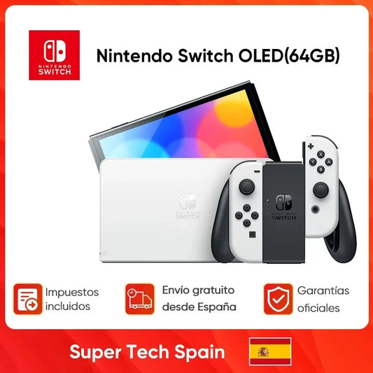 Nintendo Switch OLED Model 64GB 7.0" OLED Screen Portable Handheld Game Console HDMI 1.4 Supports Multiple Languages - QUORE