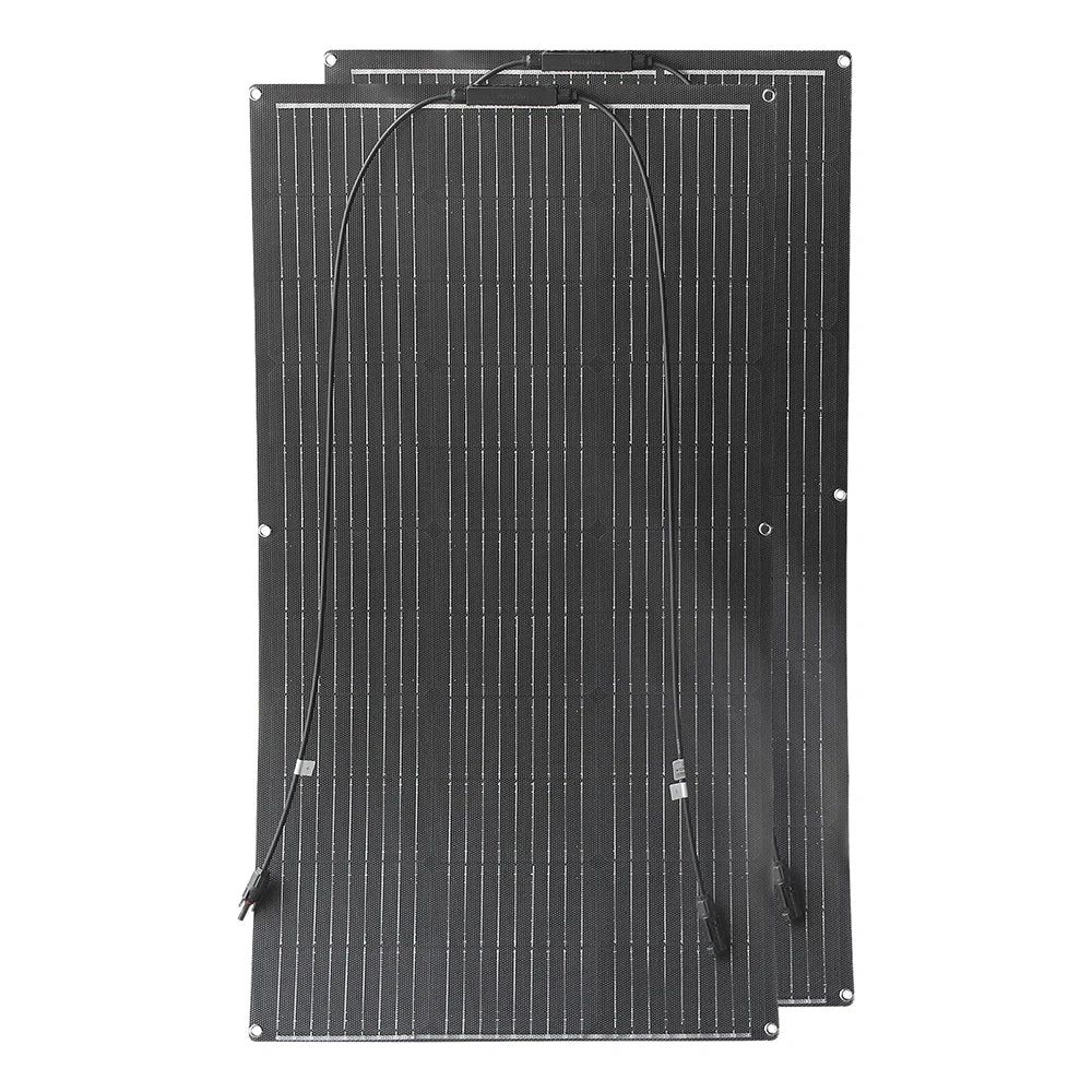 Zonnepaneel - Zonnepanelen - Zonnepanelen met stekker - Zonnepaneel camper - Zonnepanelen plat dak - 100W - Hoogwaardige ETFE Flexibele Zonnepaneel Monokristallijn Kit voor 12V Acculader - Off-Grid Power Camping