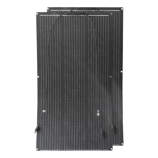 Zonnepaneel - Zonnepanelen - Zonnepanelen met stekker - Zonnepaneel camper - Zonnepanelen plat dak - 200W - Hoogwaardige ETFE Flexibele Zonnepaneel Monokristallijn Kit voor 12V Acculader - Off-Grid Power Camping