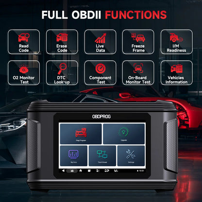 OBD2 Diagnostische Tool – Auto Scanner – Cluster Kalibratie – Olie Reset – Instrument Aanpassing – EU Versie – 5 Inch Touchscherm – 1 Jaar Gratis Updates