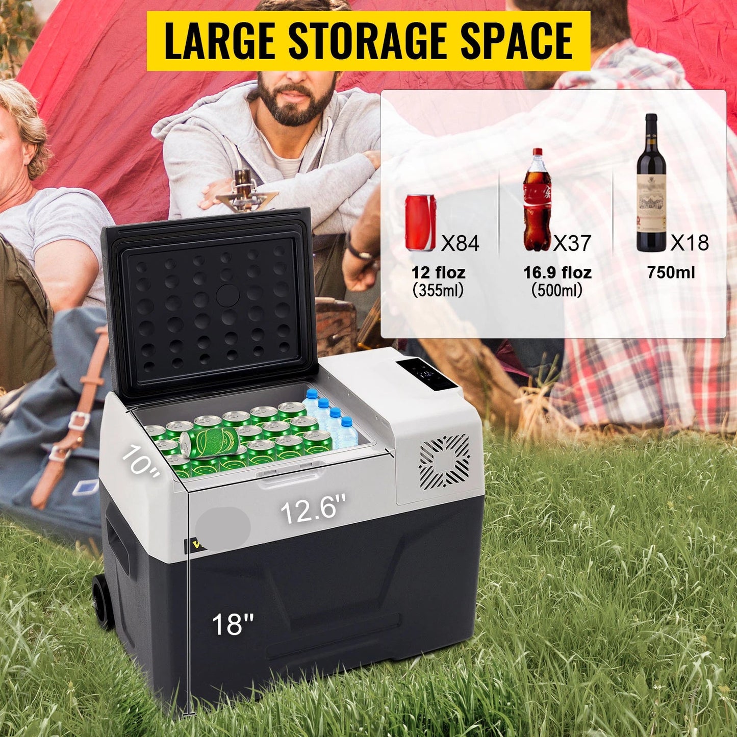 Draagbare Compressor Koelkast – Mini Koelbox – Mobiele Koelkast – Auto Koelbox – 40L – Energiezuinig – Stil