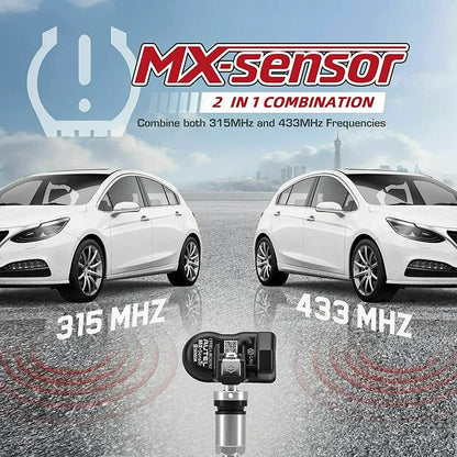 Autel - MX-Sensor 433MHz - Bandenspanningsmeter - Bandendrukmeter - Drukmeter - Rubber - Bandenreparatiegereedschap - Scannerprogrammering - QUORE