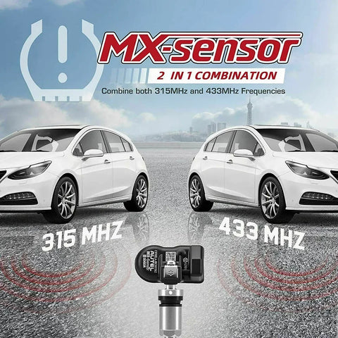 Autel - MX-Sensor 433MHz - Bandenspanningsmeter - Bandendrukmeter - Drukmeter - Rubber - Bandenreparatiegereedschap - Scannerprogrammering
