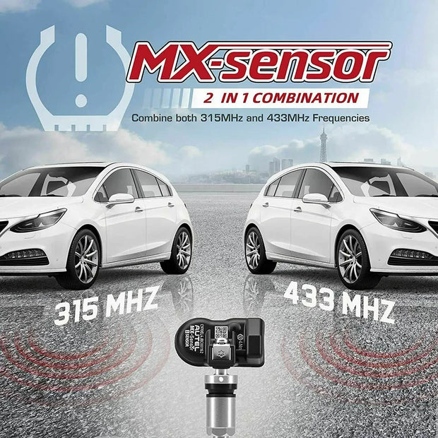 Autel - MX-Sensor 433MHz - Bandenspanningsmeter - Bandendrukmeter - Drukmeter - Rubber - Bandenreparatiegereedschap - Scannerprogrammering