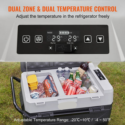 Draagbare Koelkast – Mobiele Koeler – Mini Koelkast – Auto Koelkast – 38 Liter Capaciteit – Twee Koelzones
