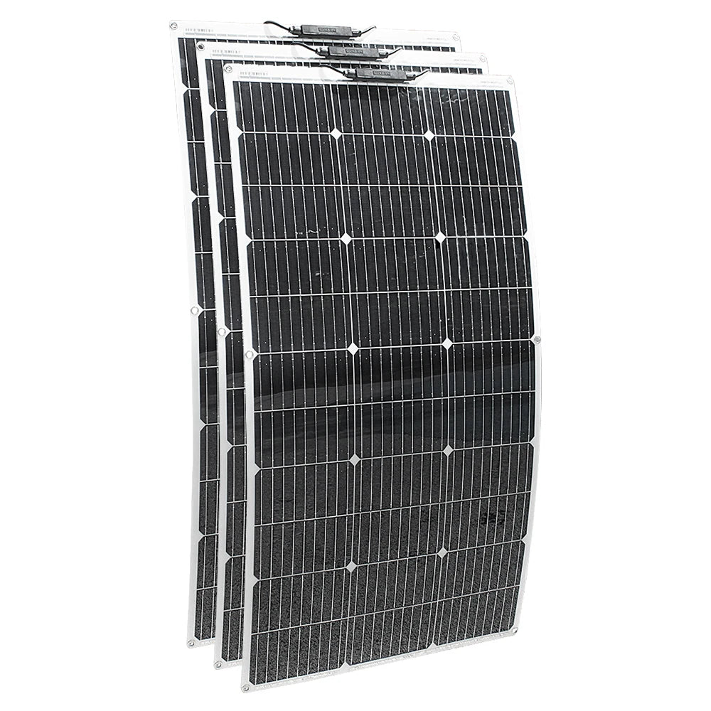 Zonnepanelen - Zonnepaneel - Monokristallijne - 300W - Flexibele - Waterdichte - Voor Camping - Huis - Auto - Off-Grid 12V Systeem - 3 Stuks