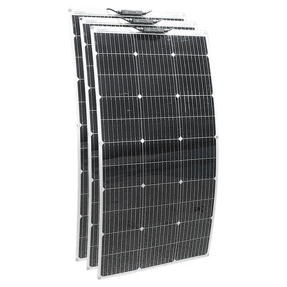Zonnepanelen - Zonnepaneel - Monokristallijne - 300W - Flexibele - Waterdichte - Voor Camping - Huis - Auto - Off-Grid 12V Systeem - 3 Stuks