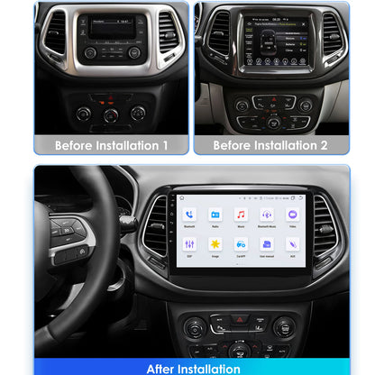 Android 14 Autoradio Jeep Compass – Multimedia Systeem – Navigatie – Carplay – Android Auto – 9 Inch Touchscreen – 4G Verbinding – Canbus Ondersteuning