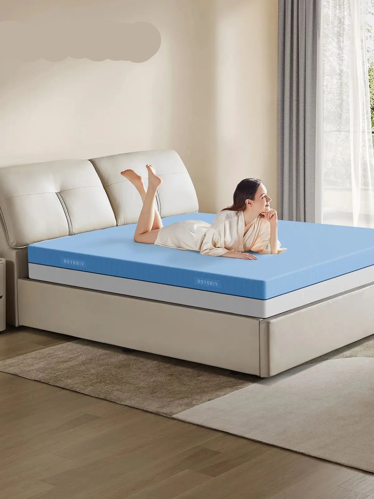 Schuimmatras – Traagschuimmatras – Comfortmatras – 7-Zones Matras – Tweepersoonsmatras – 180 x 200 cm – 18 cm Hoog – Verkoelende Ademend Hoes