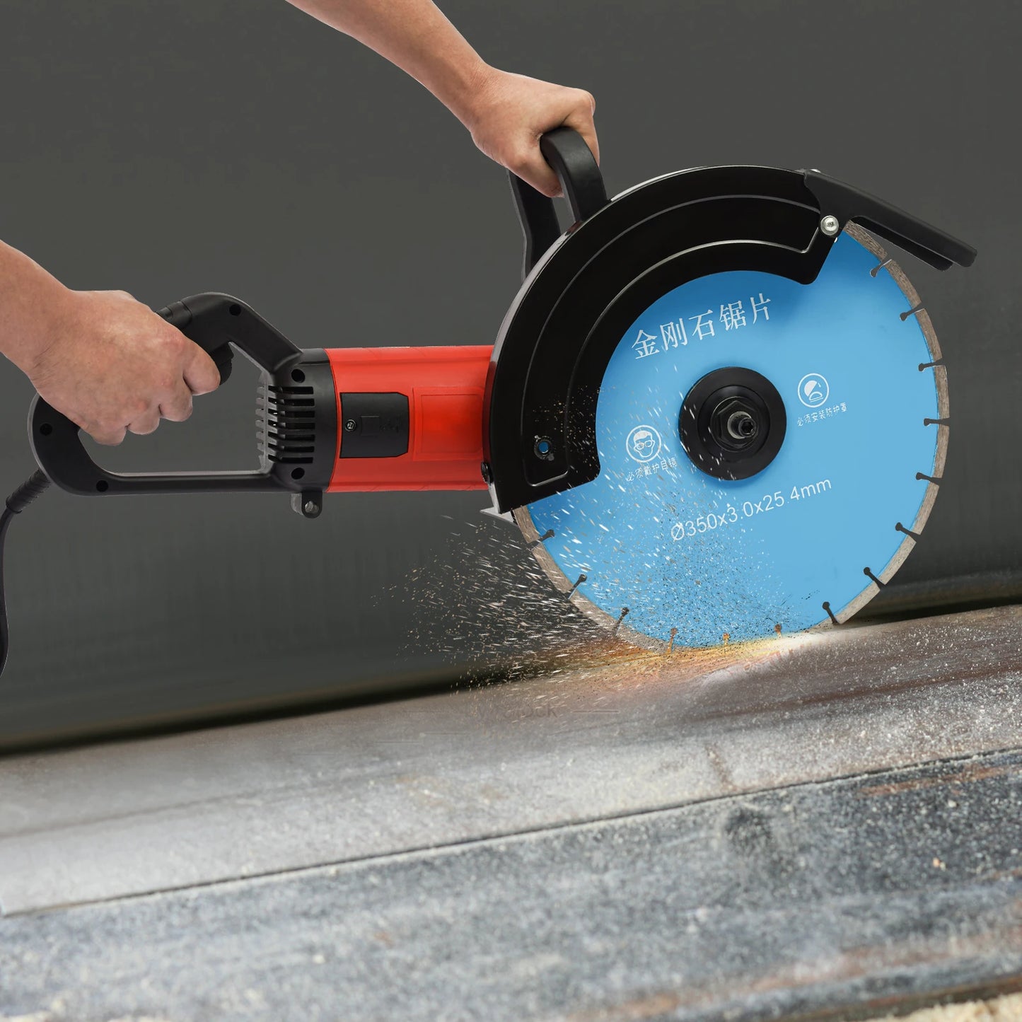 Elektrische Wandgroefzaag – Wandfrees – Muurzaag – Sleufzaag – Schuurzaag – 3500W Motor – 35 cm Zaagblad Diameter