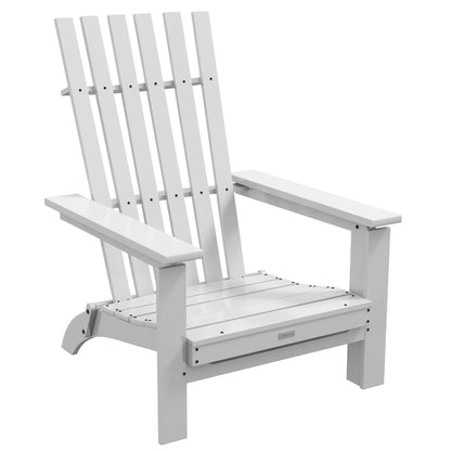 Adirondack Vouwbare Houten Tuinstoel met Armleuningen - White Poplar Wood, Comfortabel en Ruim, Perfect voor Buiten