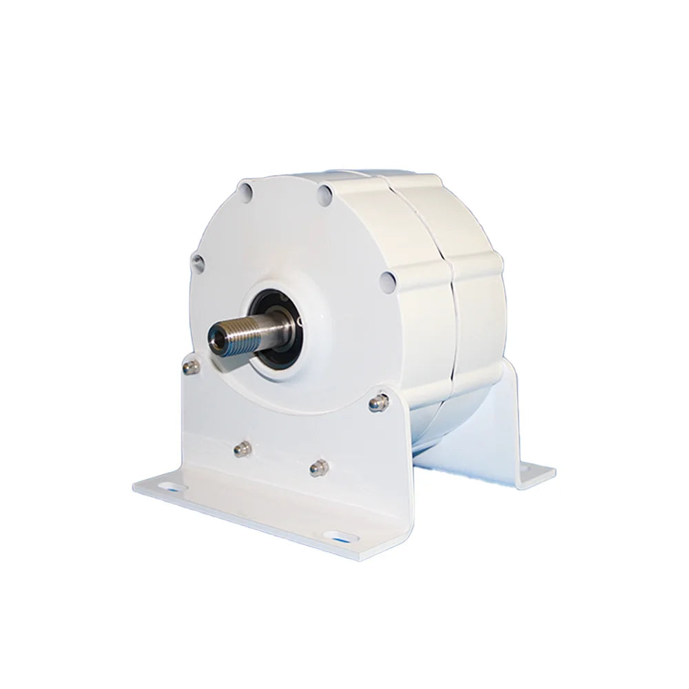 Wind- En Waterkrachtgenerator – Duurzame Generator – Off-Grid Stroomopwekker – Energieopwekker – Aluminium Behuizing – Hoog Rendement - 48V (met Basis) – 2000W 300RPM - QUORE