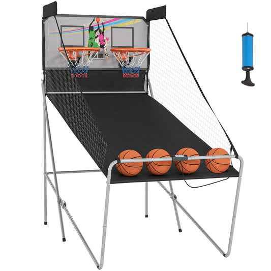 Draagbare Basketbalset – Basketbalring – Basketbalbord – Basketbalspel – Basketbalstandaard – Inclusief Elektronisch Scorebord – Stevig Stalen Frame - QUORE