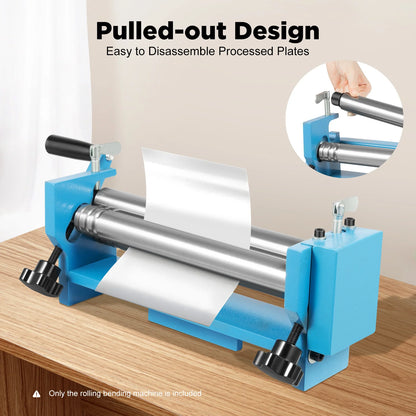 Metaalrolmachine – Rolmachine – Platte Buigmachine – Handmatige Rolmachine – Schraapvrij Buigen – Verstelbare Roldiameter – 45# Staal