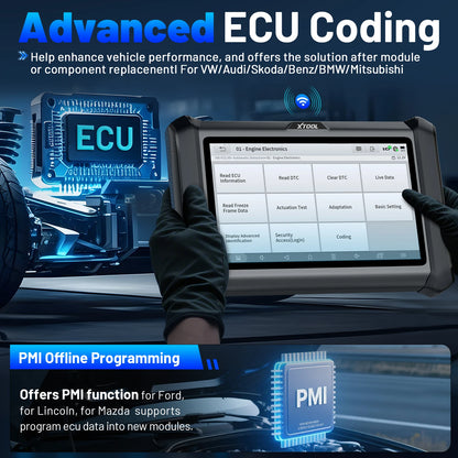 Auto Diagnose Scanner – OBD2 Diagnosetool – ECU Programmer – Autosleutel Programmeerder – Bluetooth Diagnoseapparaat – 7 Inch Touchscreen – WiFi & Bluetooth Verbinding - QUORE