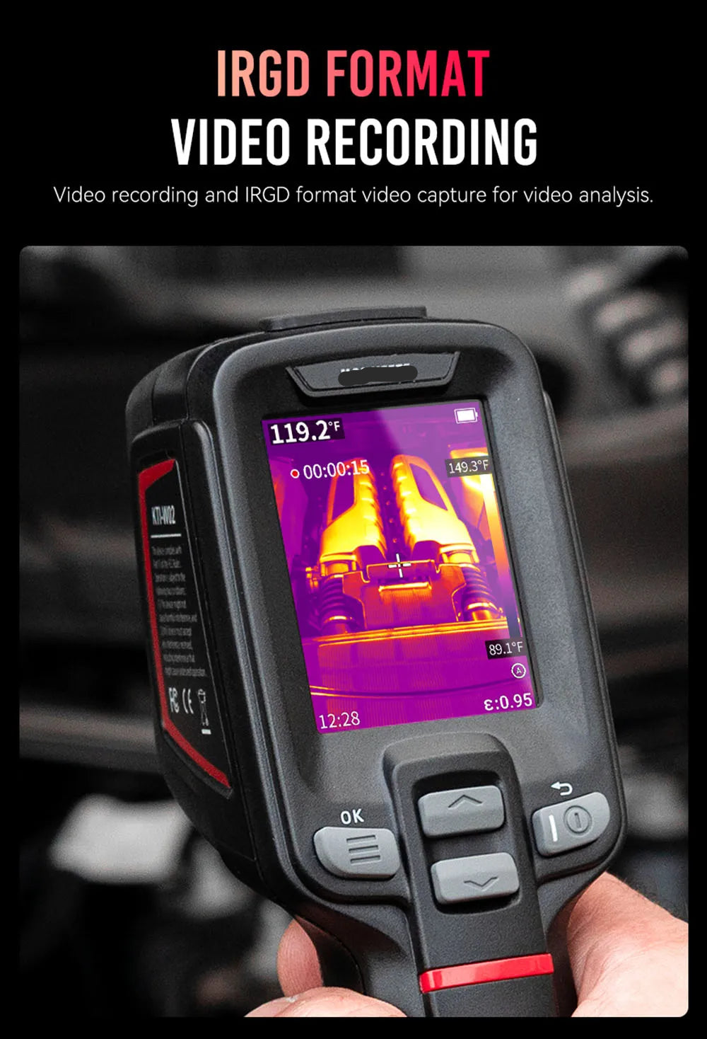 Warmtebeeldcamera – Thermal Camera – Infraroodcamera – Thermische Camera – Temperatuurmeter – 256x192 Resolutie – Temperatuurbereik -20°C Tot 550°C