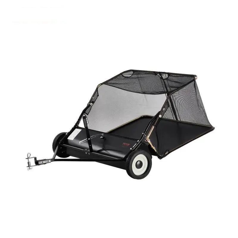 Gras- En Bladschepper – Tuinveger – Bladruimer – Grasveger – Opvangzak 12 Kuub – Instelbare Borstelhoogte – Brede Veegbreedte 106 Cm - QUORE