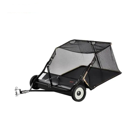 Gras- En Bladschepper – Tuinveger – Bladruimer – Grasveger – Opvangzak 12 Kuub – Instelbare Borstelhoogte – Brede Veegbreedte 106 Cm - QUORE