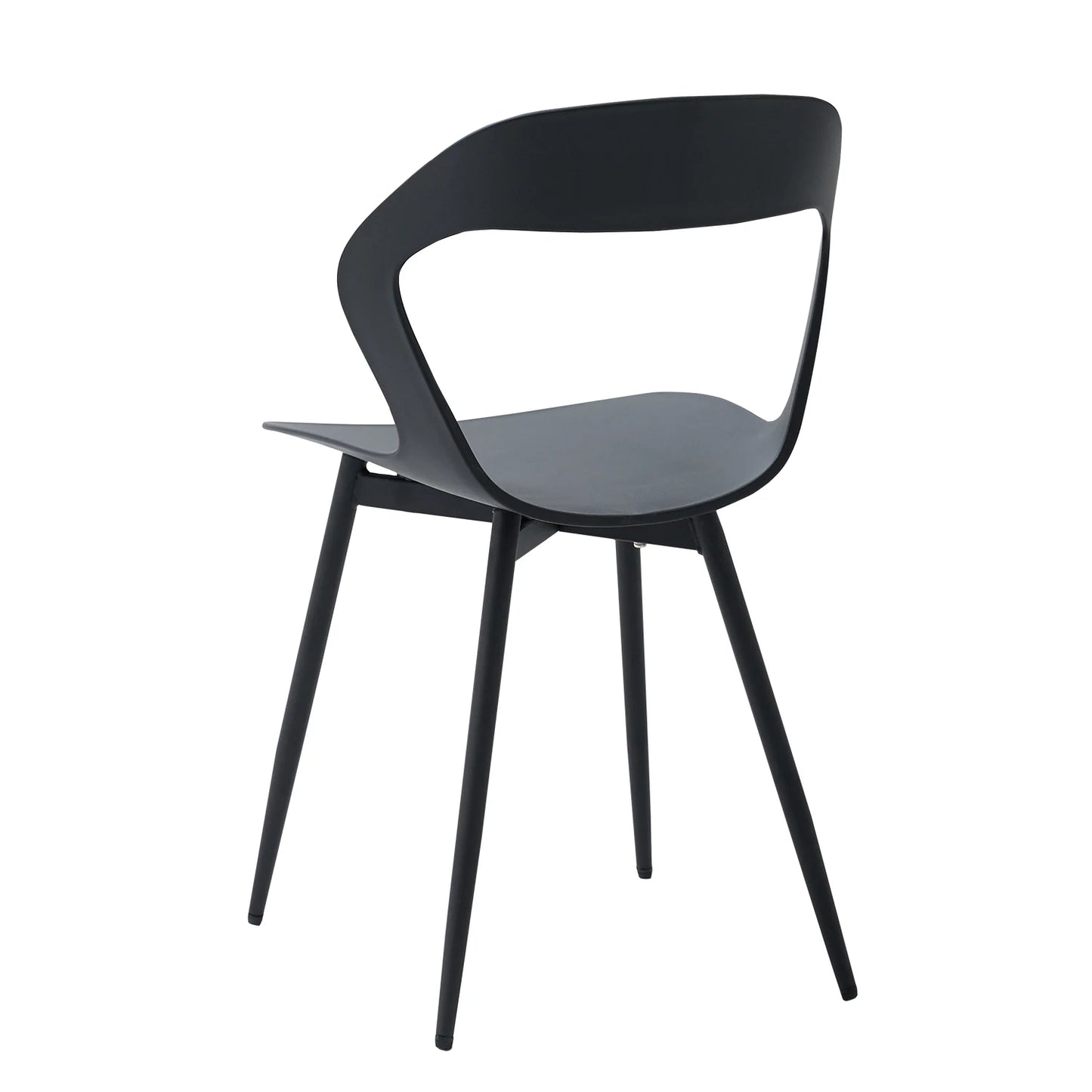 Eetkamerstoelen – Stoelen – Dining Stoelen – Zwarte Stoelen – Set Van 6 – Metalen Pootjes – Hoogwaardig Polypropyleen - QUORE