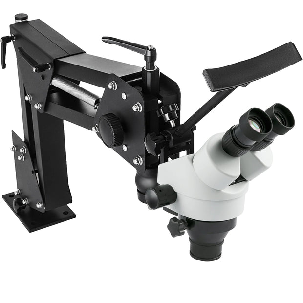 Vevor - Digital Microscope - Multidirectional - Jewelry Tools - 0.7X-4.5X Super Clear Microscope - Micro Focusing Microscope - Black and White