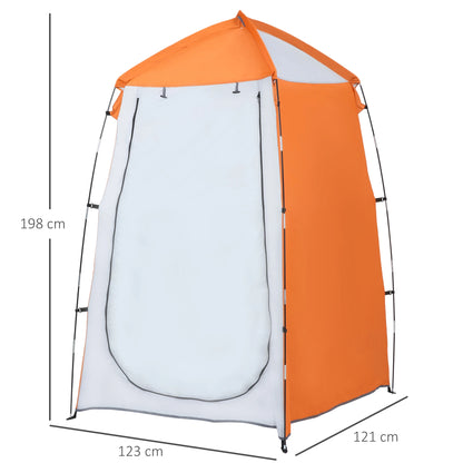 Draagbare - Camping - Douche - Tent  - UV25 - Bescherming - Privé - Badkamer - Kleedruimte - Met - Raam - En - Draagtas - 123x121x198cm - Oranje - QUORE