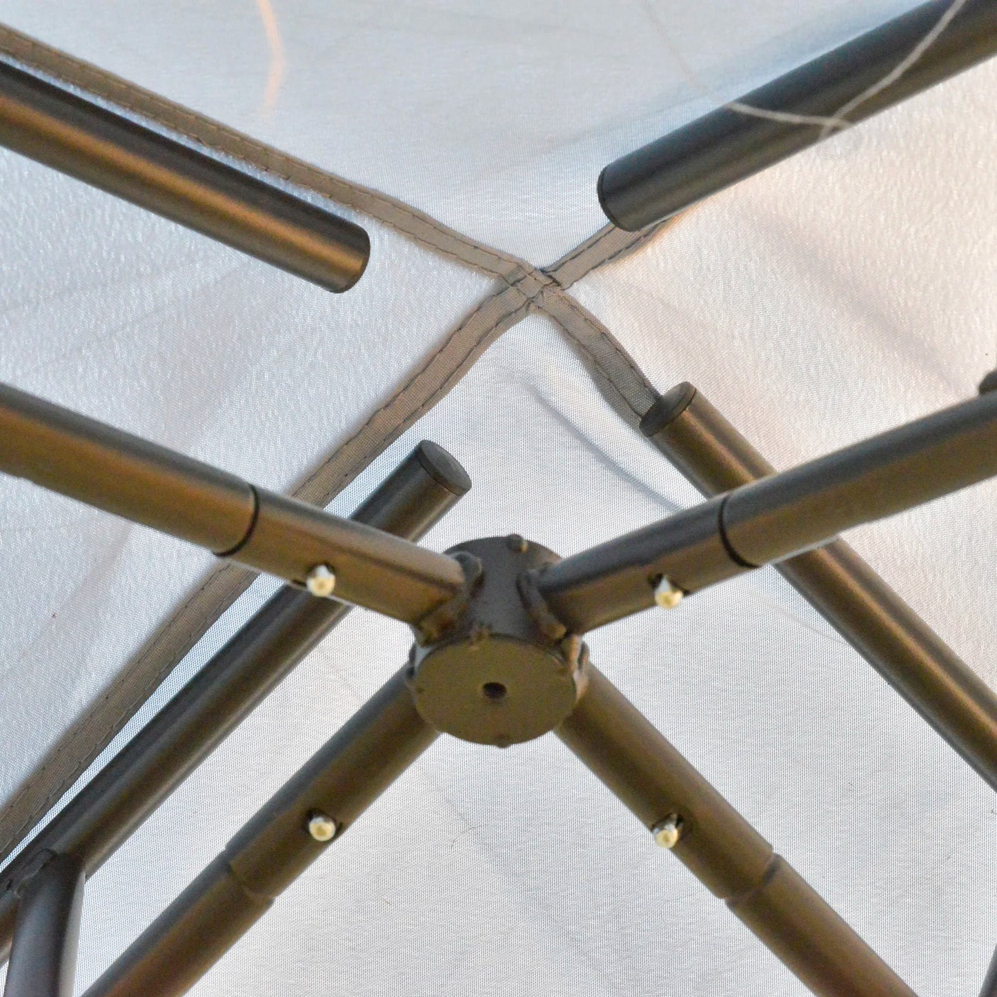 Tuinpaviljoen – Tuin Prieel – Buitenpaviljoen – Terraspaviljoen – Overkapping – Buitenverblijf – Metalen Frame – Waterafstotend Dak – Insectengaas Zijwanden - Grijs