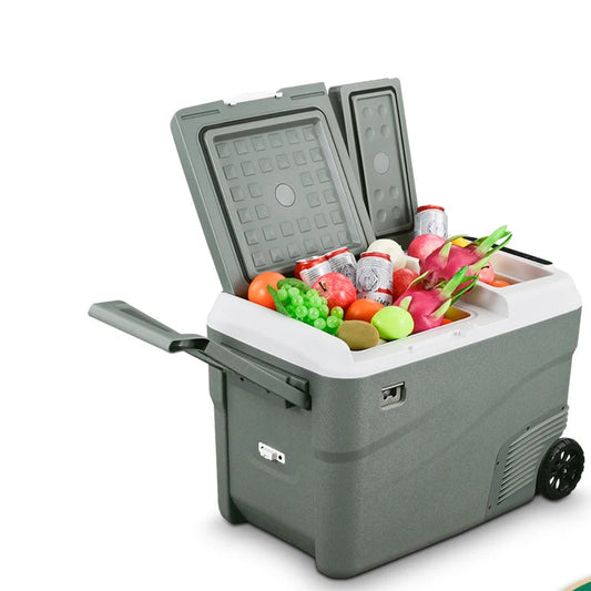 Draagbare Koelbox – Mobiele Koelkast – Auto Koelbox – Vriesbox – 40 Liter – 12V Aansluiting – Dubbele Temperatuurzones - QUORE
