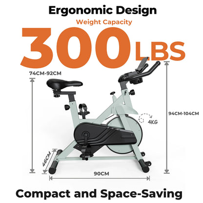 Hometrainer – Fitness Fiets – Indoorfiets – Spinningfiets – Trainingsfiets – Magnetische Weerstand – Verstelbaar Comfortabel Zadel – Groot Tablet Houder - QUORE