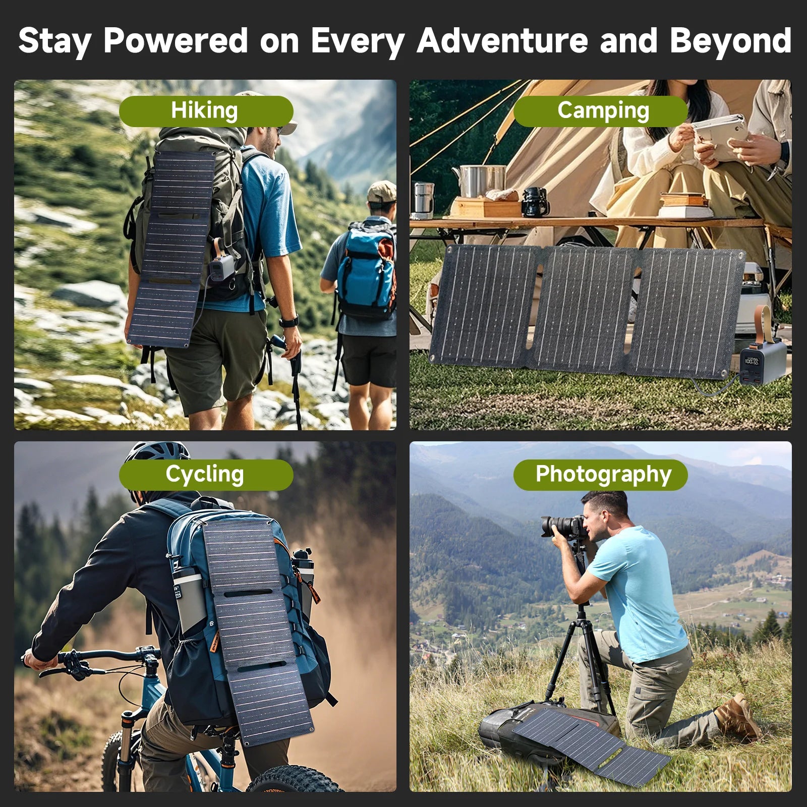Powerstation - met 21W Zonnepaneel - Solar Generator - Stroomgenerator - 100W - Snelladende Draagbare Batterijlader - voor Laptop, Smartphone en Camping - QUORE
