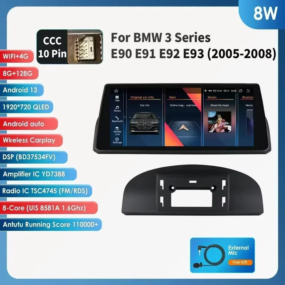 Carplay Radio – Autoradio – Multimediasysteem – Android Auto – Touchscreen – Android 14 – 10,25 Inch QLED – 4G & Canbus