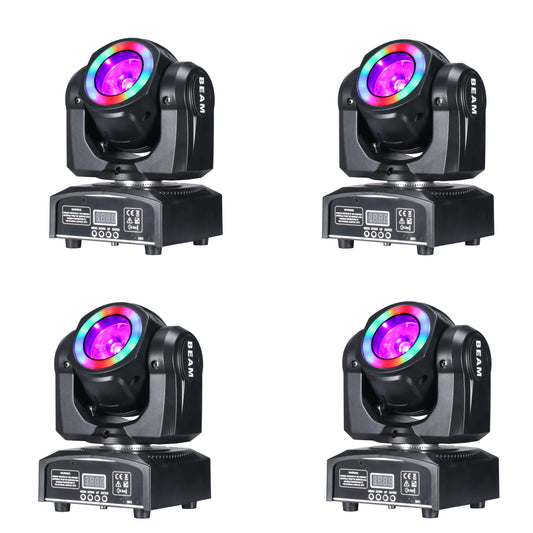 4-Packs 60W LED Beam Moving Head – LED Licht Effect – DJ Verlichting – Podium Spot – DMX Lamp – Compact Formaat – 540° Pan & 180° Tilt