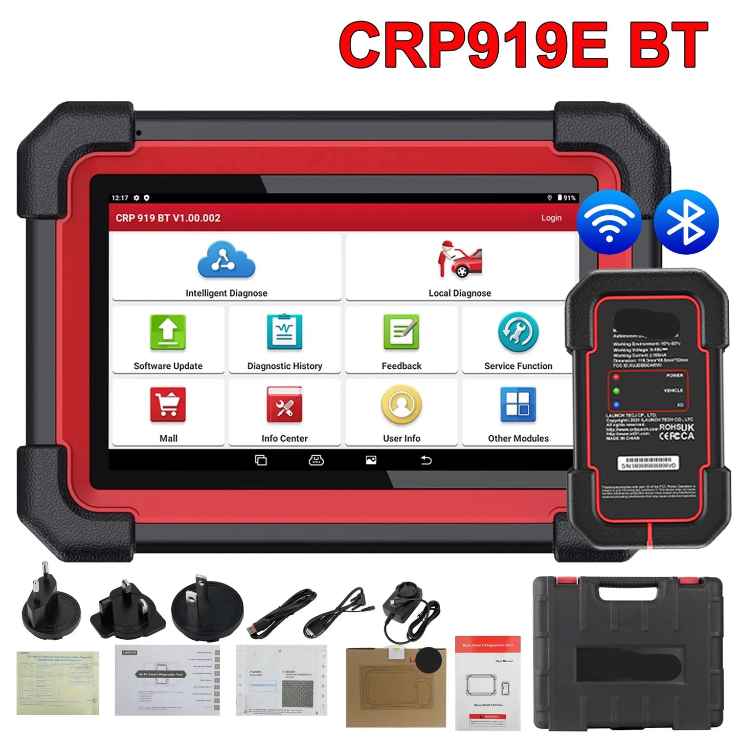 Autodiagnose Apparaat – OBD2 Scanner – Foutcode Lezer – Diagnose Tool – Autodiagnose Scanner – 7-Inch Touchscreen – Bi-directionele Testfunctie
