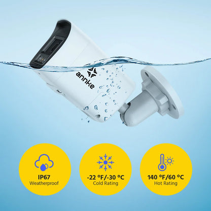 8MP 4K IP Beveiligingscamera – Nette Bewakingscamera – CCTV Camera – Surveillance Camera – Beveiligingscamera Buiten – PoE Aansluiting – Waterdichte Behuizing – Bewegingsdetectie – Tweeweg-Audio