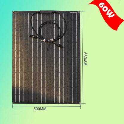 Zonnepanelen - Monokristallijne Zonnepaneel - Draagbaar Zonnepaneel - Flexibele - 60W - 18V - Zonnecel - Zonnecollector - 1PC