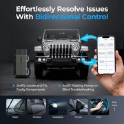 OBD2-scanner - Diagnosecomputer - Smart Diagnostic Tool - Foutverwijdering - DTC-reparatiehandleiding - Volledige actieve systeemtest - Bluetooth - Zwart