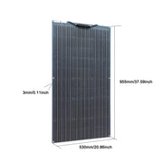 Xinpuguang - Solar panel - Foldable solar panel - solar panels complete package - Monocrystalline silicon - 3 x 100W Panel - 18V - 5.55A - Black