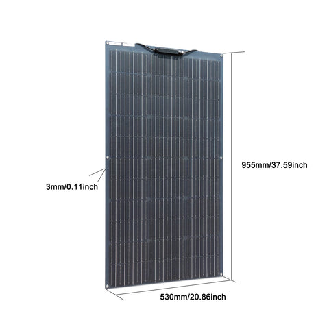 Xinpuguang - Solar panel - Foldable solar panel - solar panels complete package - Monocrystalline silicon - 3 x 100W Panel - 18V - 5.55A - Black