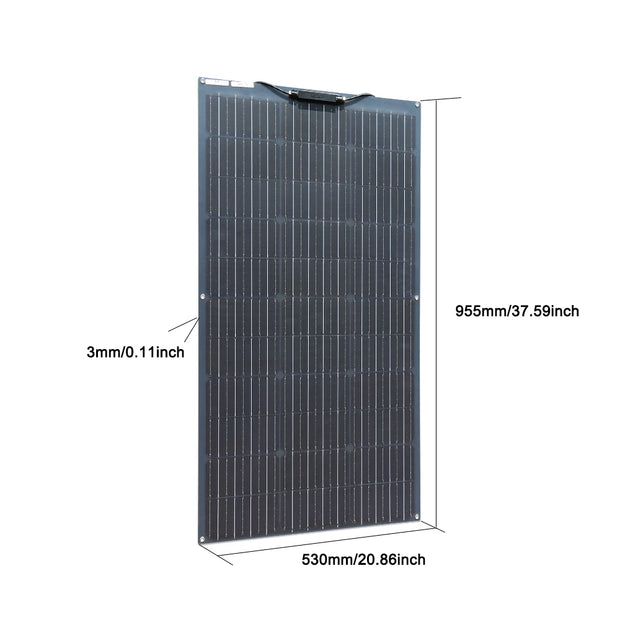 Xinpuguang - Solar panel - Foldable solar panel - solar panels complete package - Monocrystalline silicon - 3 x 100W Panel - 18V - 5.55A - Black