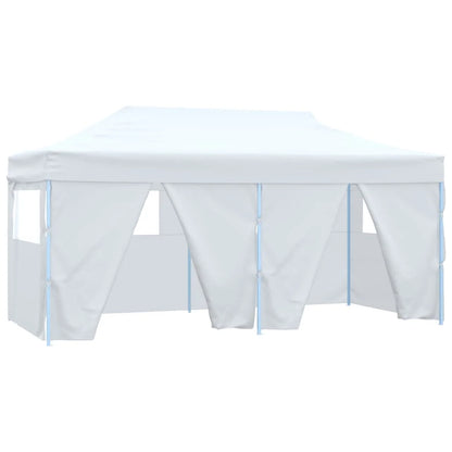 Opvouwbare Tent – Tuinpaviljoen – Partytent – Ontvangsttent – Markttent – Campingtent – 3x6 Meter – Waterafstotend 600D Oxford – Gepoedercoat Stalen Frame - Wit