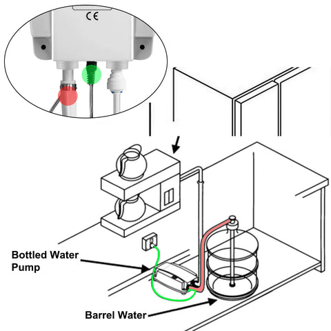 Waterdispenserpomp - Waterdispenser -Waterdispenser - Waterpomp - met enkele inlaat voor koffie/theezetapparaten, ijsmachines