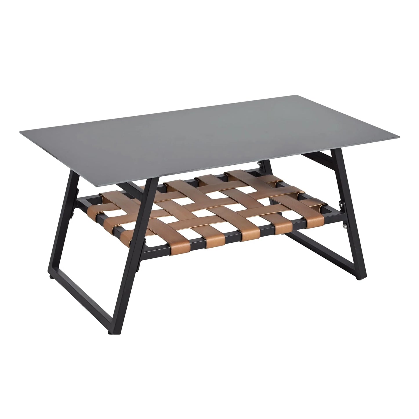 Loungeset Voor Buiten – Hoekbank – Loungesofa – Tuinmeubilair – Terrasmeubel – Gegalvaniseerd Staal – Weerbestendig – PU-Weefwerk