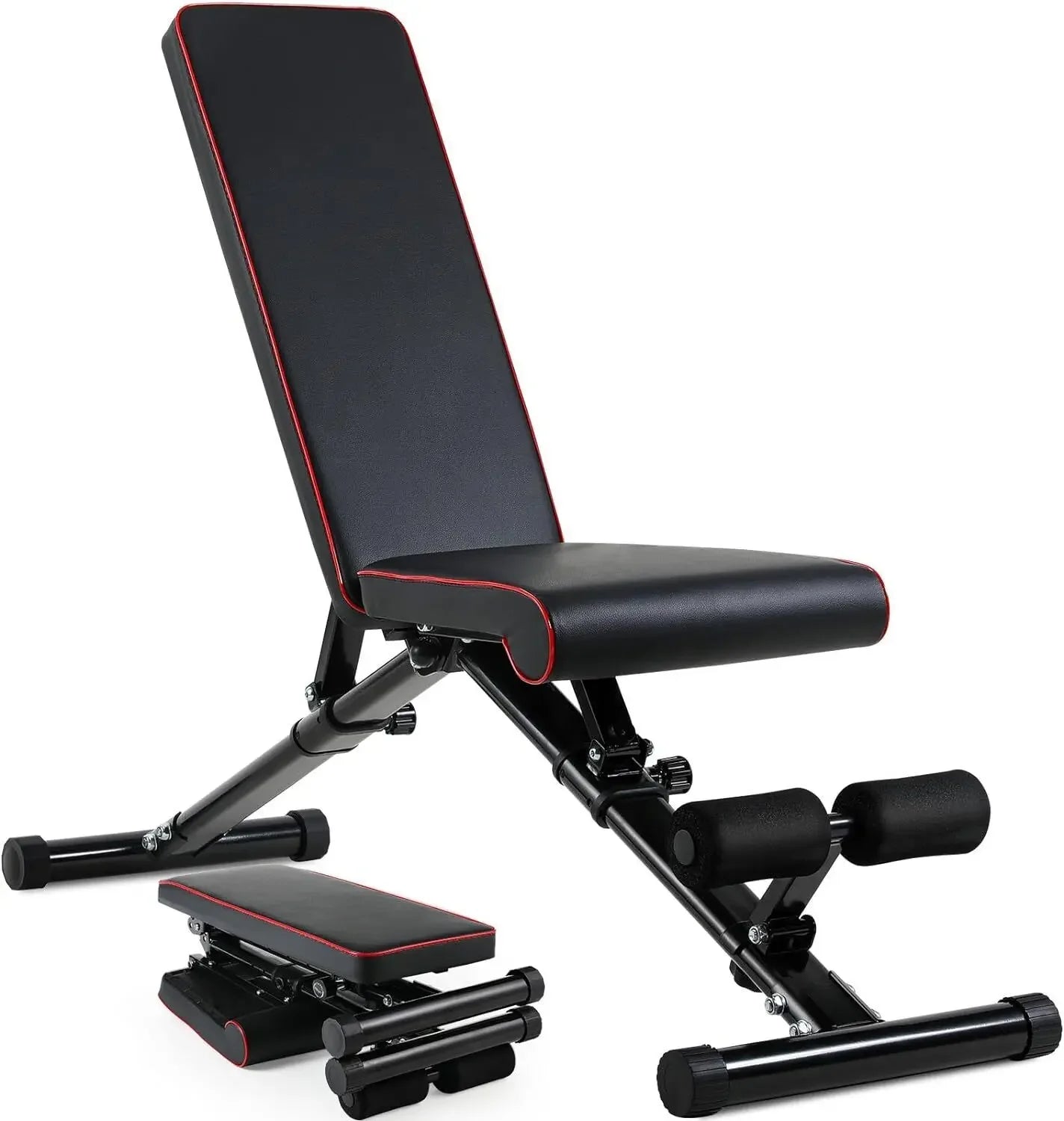 Foldable Weight Bench Adjustable Strength Training Bench for Full Body Workout with Fast Folding,Basic Weight Bench for Home Gym