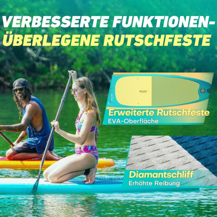 Opblaasbaar SUP-Board – Paddleboard – Stand-Up Paddleboard – Inflatable Board – Waterboard – Max Draagkracht 140 Kg – Antislip EVA-Dek