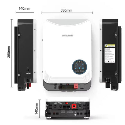 Hybride Zonne-omvormer – Zonne-energie Omvormer – Solar Inverter – Energie Omzetter – 6,2 kW Vermogen – 100A MPPT Technologie