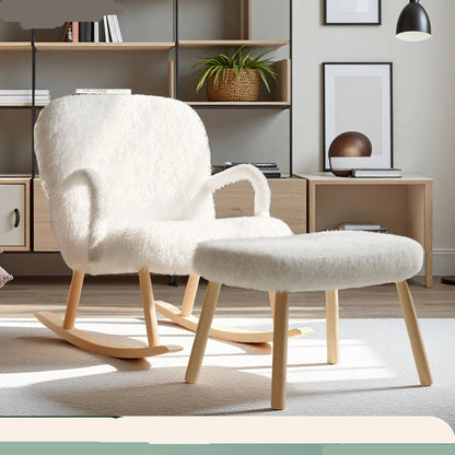 Schommelstoel – Schommelstoel Met Armleuningen – Relaxstoel – Comfortabele Stoel – Ergonomisch Ontwerp – Hout En Metalen Accenten