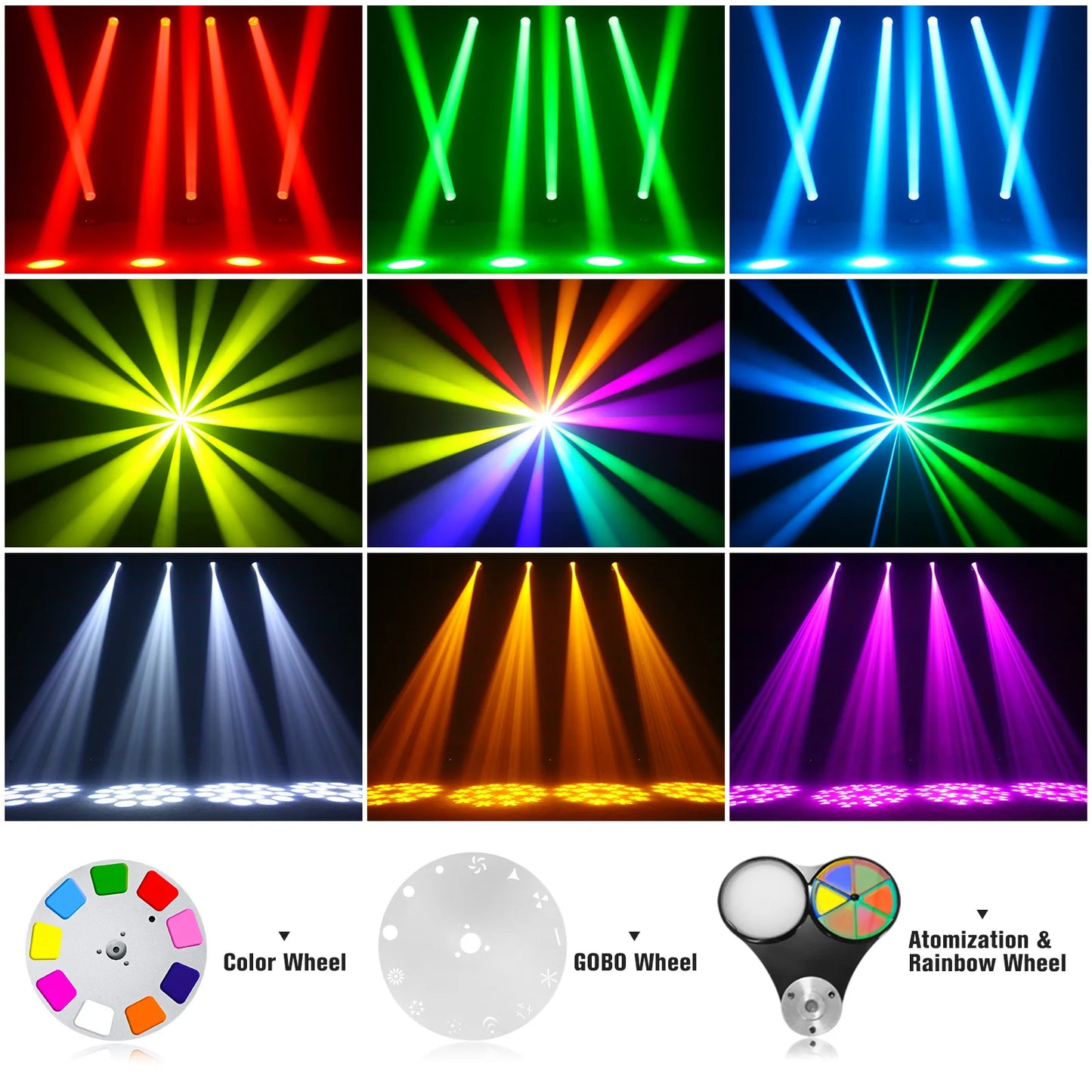 Moving Head Light – Moving Head Lamp – DJ Licht – Stage Light – Feestverlichting – Zwart EU Plug – Krachtige 120W LED – 540° Horizontale Beweging