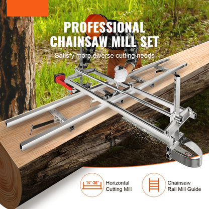 Kettingzaag Zaagmal – Zaagmal Houtbewerking – Geleiderail – Hout Zagen – 14-36inch Zaagblad – Gegalvaniseerd Staal – Nauwkeurige Geleiding - QUORE