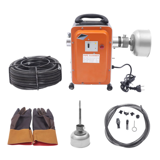 Rioolontstopper – Afvoerontstopper – Leidingen Reinigen – Verstopping Verwijderen – 20 Meter Veer – 750W Motor